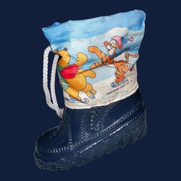 Baby Vintage 70s WINNIE THE POOH Snow Boots SIZE 5 - Picture 1 of 5